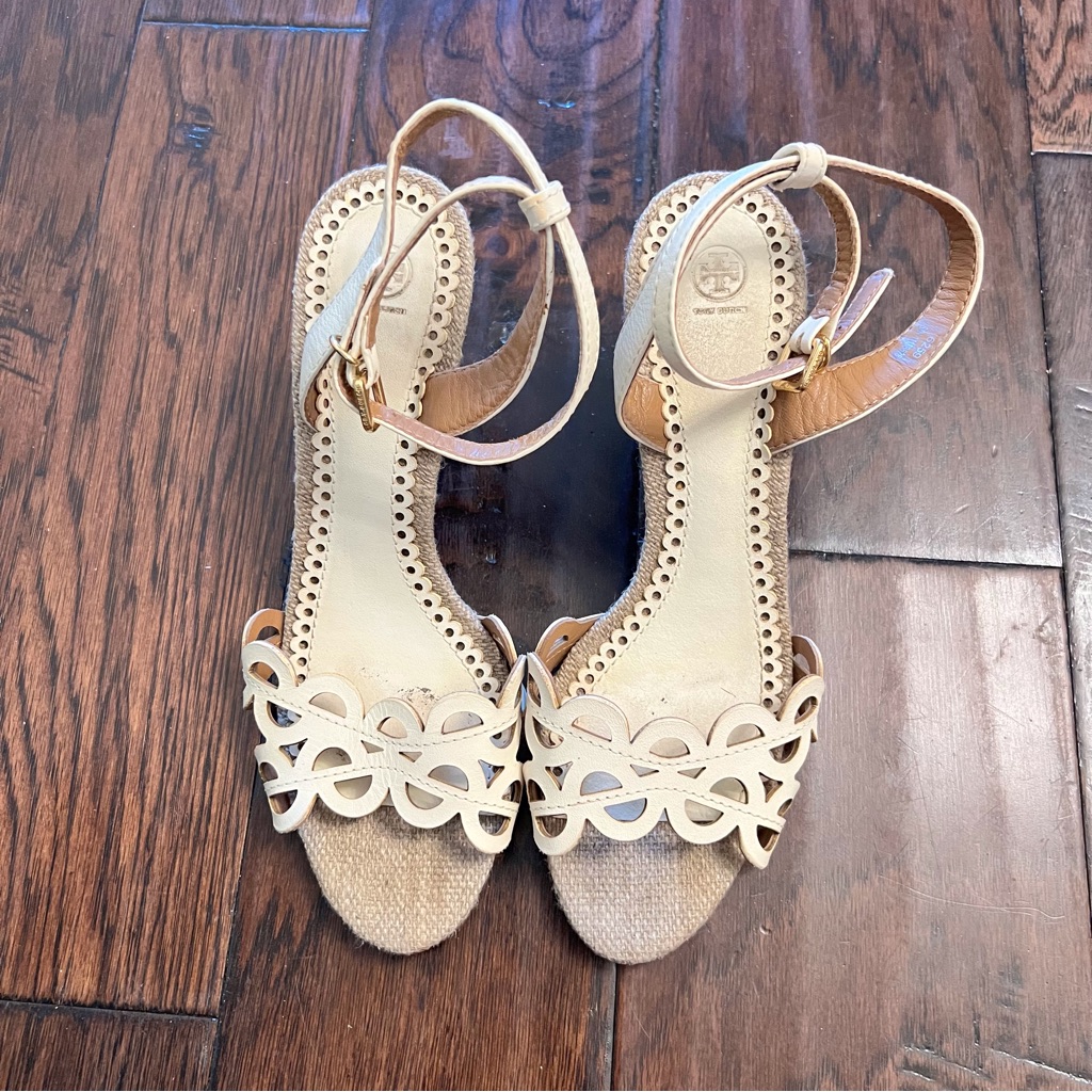Tory Burch Designer White Stiletto Heels